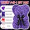 Flower Rose Bear ,Romantic Gift for Valentine's, Mother's Day, Christmas, Birthday,Girl Friend Her Mom Female Wife with Artificial Heart-Shaped Diamonds Purple